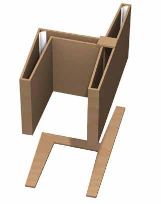 Bygg formen stol Såga delarna och slipa bort eventuella ojämnheter. Montera delarna med träskruv för att lätt kunna ta isär dessa vid avformning.