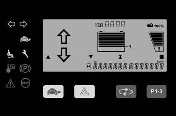 2.1 Manöver- och displayenhet Beskrivning Bildskärmen är truckens användargränssnitt. Den fungerar som display- och manöverenheten för föraren.
