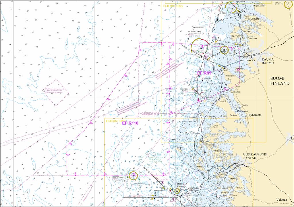 Ampuma-alue seuraavien pisteiden väliltä Skjutområde mellan följande punkter Firing practice area between the following positions Poista Stryk Delete 2 20 06.980'E 20 57.788'E 20 57.783'E 21 23.