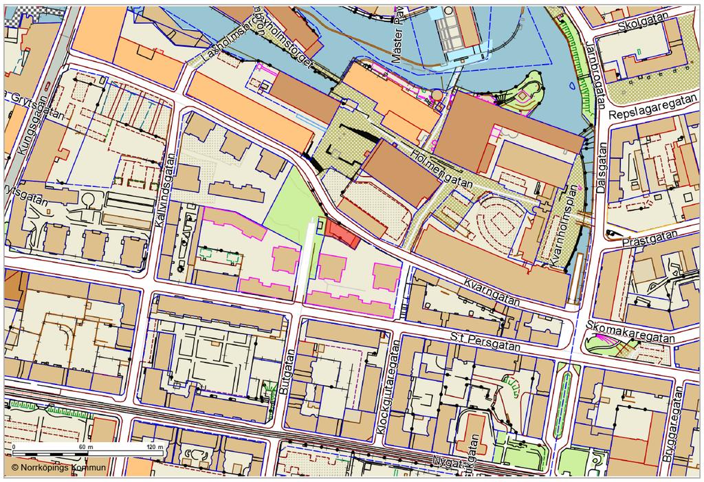 6(20) Figur 3. Röd markering visar fastigheten Hemvärnet 3, som är planområdets avgränsning. Karta: Norrköpings kommun. 2.