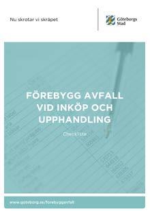 att förebygga avfall i Göteborgs Stad.