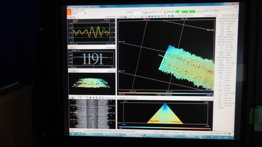 Vårt multibeamlod går dygnet runt och samlar in data till den gemensamma databasen General Bathymetric Chart of the Oceans (GEBCO) där all data samlas för att