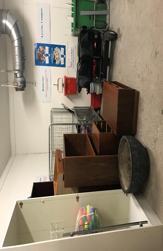 Grovsoprummet Det är ingen loppis. Så här såg det ut i grovsoprummet under sommaren.
