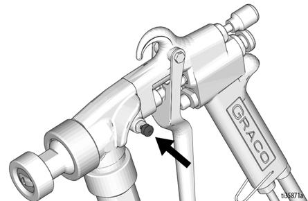 Prova att justera lufttrycket eller en annan kombination av sprutskiva och munstycke om önskat sprutmönster inte kan erhållas. 7. Släpp avtryckaren när du sprutat klart.