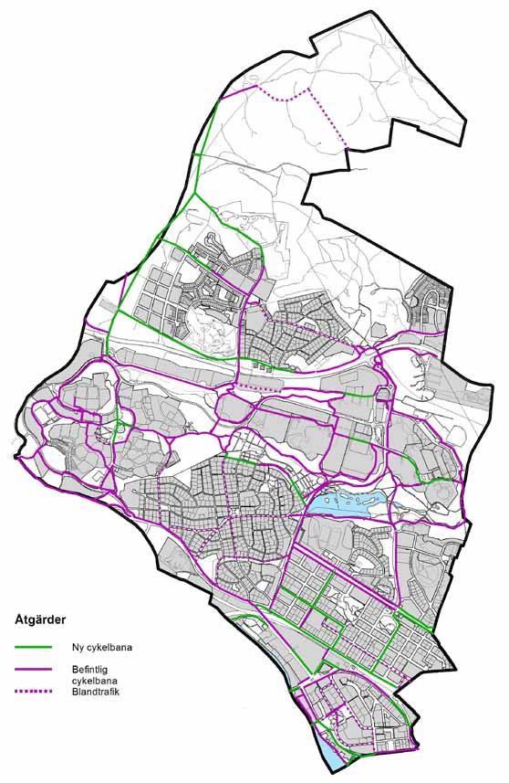 Utbyggnad av cykelnätet Det ska vara enkelt att förflytta sig med cykel mellan olika stadsdelar och till angränsande kommuner. För att åstadkomma det målet behöver cykelnätet byggas ut.