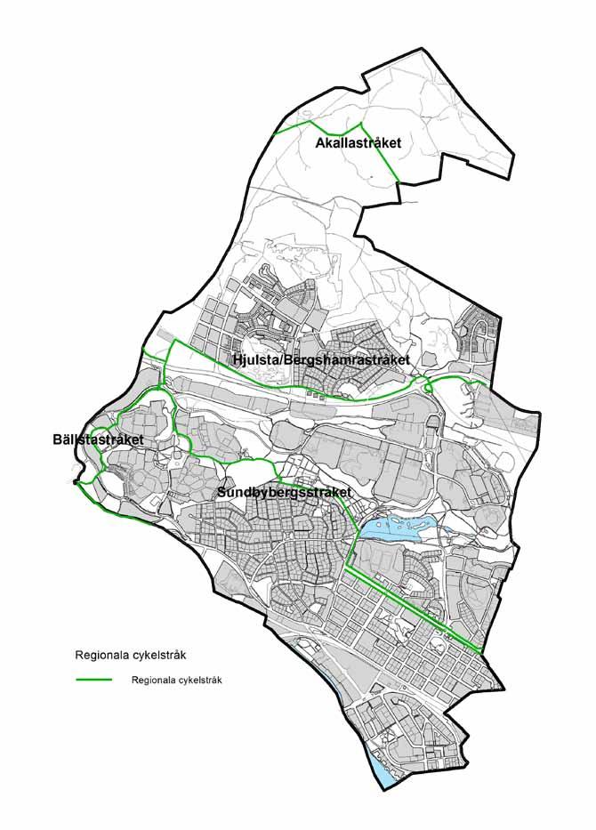 Regionala cykelstråk Trafikverket (tidigare Vägverket) har i samråd med Stockholms läns kommuner arbetat fram regionala cykelstråk för arbetspendling inom länet.