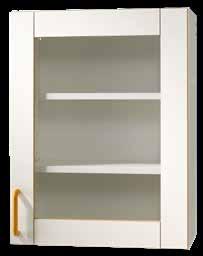 Överskåpen levereras som standard i vitt, men vi kan tillverka dem i andra färger. Överskåpen är som standard 720 mm höga.