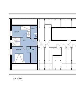 ZickZack / Hus 2 Trapphus 21 23 Våningsplan 4 LH 21-1301 5 ROK