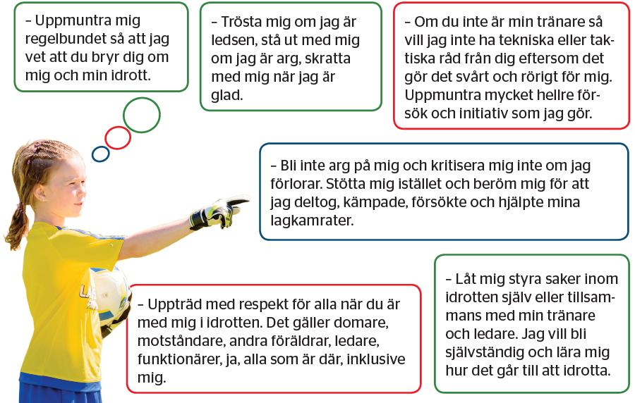 Tips till ledare, föräldrar och de som stöttar barnen vid match och träning