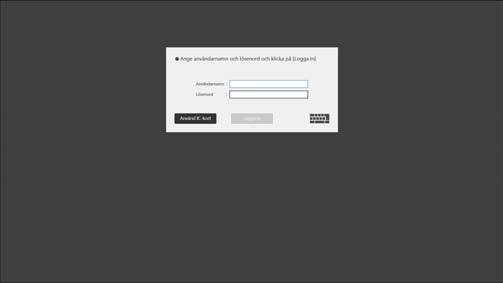 Administrera maskinen med RICOH Streamline NX Om du använder tangentbordet 1. Tryck på. Pektangentbord visas 2. Ange ditt användarnamn och lösenord och peka på [Logga in].