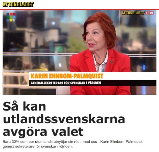 Karin Ehnbom-Palmquist deltog i ett flertal intervjuer i TV och radio, och citerades i flertalet tidningar då hon lyfte frågan om