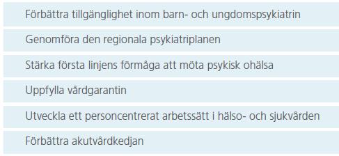 Fokusområden: En sammanhållen