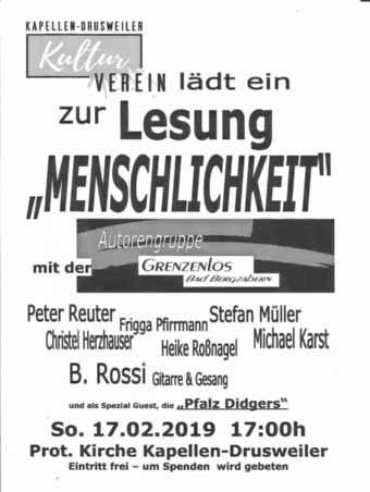 findet am Mittwoch, dem 20. Februar 2019, ab 11.30 Uhr in der Klingbachhalle in Klingenmünster statt. Dazu sind alle Bürgerinnen und Bürger ganz herzlich eingeladen.