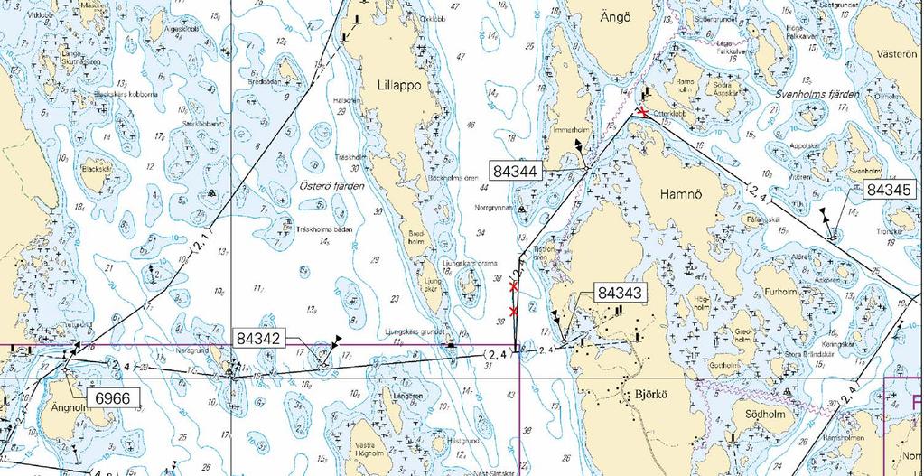 Kuva viitteeksi, karttaotteet ei merikartan mittakaavassa / Bild för referens, kortutdrag inte i sjökortets skala / Image for reference, chart extracts not to scale of chart Tm/UfS/NtM 14 20.05.