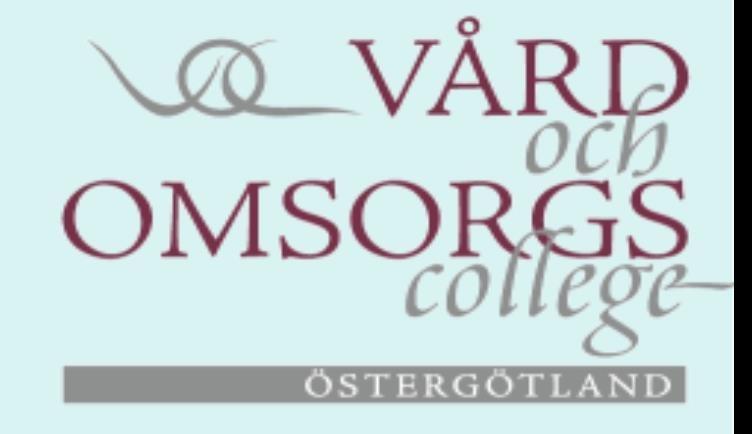 Vård och omsorgscollege Kvalitetssäkrar rätt kompetens inom vård och omsorg genom samverkan mellan arbetslivet och utbildningsanordnare!