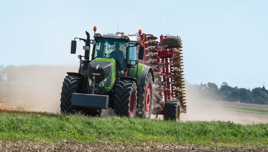Med rätt däcktryck för arbete på fältet kan lantbrukaren bearbeta upp till 8 % större areal med till exempel kultivator och spara ytterligare 8 % diesel.