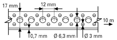 Installationsband Installationsband GL1 : Galvaniserat stål rak - 1 hål E-nuer Ref. nr.