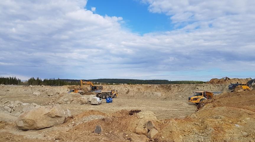 Behov och materialtillgång Moräntäkt Damm H och damm F ska höjas 5,5 m Damm As förlängning ska höjas 0,5 m