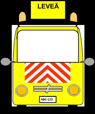 1,70 m 30 (31) Liite 3 Exempelbilder: En EKL-bils färg och markeringar En EKL-bils huvudfärg ska vara vägledningsgul (RAL-färgkod 1003), signalgul