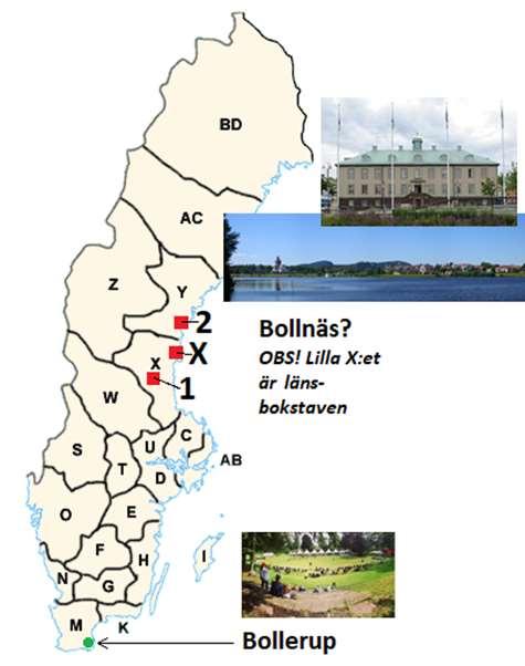 23 65 89 FRÅGA 3: GEOGRAFI / BOLL-orter i Sverige VUXEN: Var ligger Bollnäs?