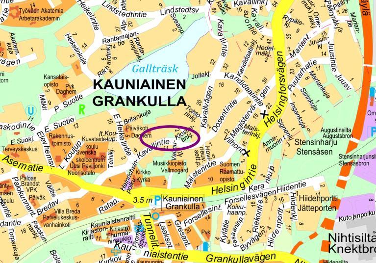 KAUNIAISTEN KAUPUNKI GRANKULLA STAD GRANKULLA STAD ÖVERLÅTER TOMTER OCH BYGGPLATSER FÖR BOSTADSHUS Staden säljer tre tomter och tre byggplatser söder om Gallträsk, vid Kavallvägen och Klostrets