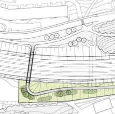 Gång- och cykeltunnel vid Historievägen förlängs ca 10 m åt väster.