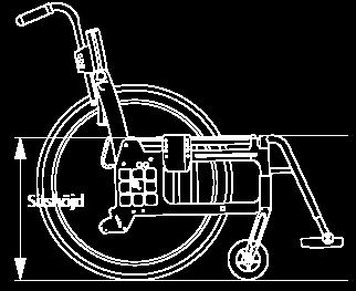 Sitshöjd bak Drivhjulposition 20" pos G 34 cm 20" pos F 36 cm Sitshöjd bak 45 cm 20" pos E 38 cm 24" Drivhjul i pos D, balansläge pos 4 20" pos D 40 cm 6,5" länkhjul