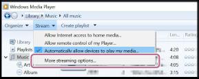 Ansluta till Wi-Fi för att lyssna på musik på din dator (manövrera Windows Media Player genom Sony Music Center) Du kan styra musiken lagrad på en dator (Windows 8.