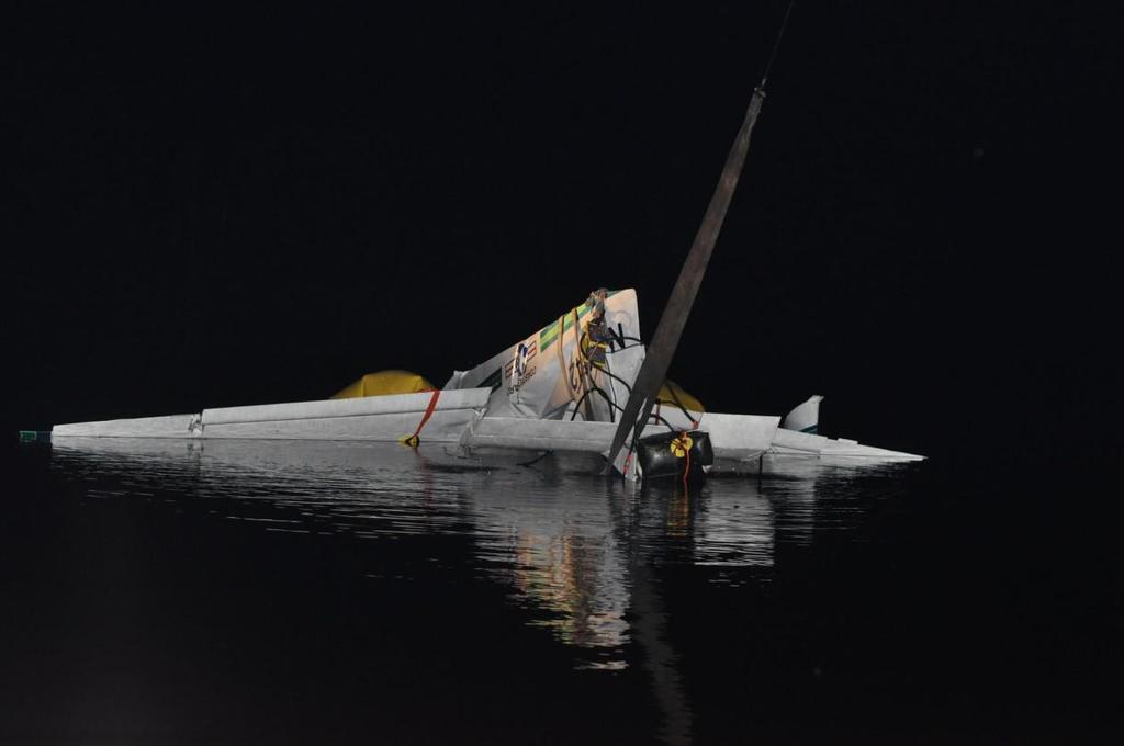 14 sedan till Blekingesjukhuset Karlskrona där helikoptern landade kl. 13.23, vilket är en timme efter besvarat 112-samtal. Föraren hjälptes iland av privatpersoner med hjälp av småbåtar.
