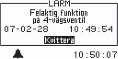 2.3.14 Fel på tillskott för värmesystem Aktiveras vid signal, 240V, på Di2 (OP-kort). Automatisk återställning då ingen signal finns på Di2 (OP-kort). 1. B Felsök på oljebrännare. 2.3.15 Felaktig funktion på 4-vägsventil 6 720 614 050-23.