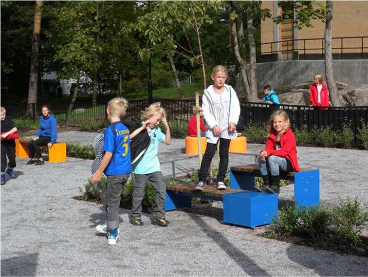 belysning på gångvägar och i träd Mer grönska och