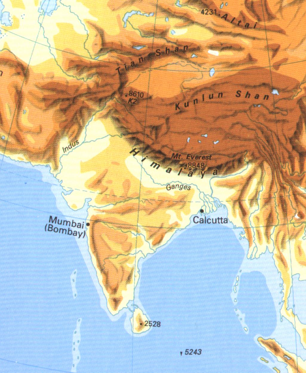 Orsaker - naturen Ta fram en kartbok Studera 2 & 2 Indiska halvön (olika kartor) Vad finns