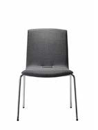 DAY I 6209 DESIGN PIERRE SINDRE 2012 Helklädd stol i tyg eller läder. Band i rygg går att få i avvikande kulör eller kvalité. Stativ i förkromat alt. vitlackerat stålrör (RAL 9003).