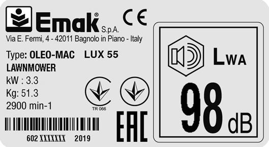 NL UITLEG VAN DE VEILIGHEIDSSYMBOLEN S FÖRKLARING TILL SYMBOLER OCH SÄKERHETSREGLER SLO BIH SRB HR MNE 6 12 7 10 NL 6 - Merk en model van de machine 7 - Technische gegevens 8 - Gegarandeerd