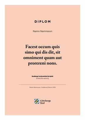 Diplom, intyg och tackcertifikat Diplom, intyg och tackcertifikat finns i olika