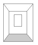32 a) b) Figur 8 Figuren visar hur de valda fönstrens geometri passar in i undersökningsrummet, figur a respektive