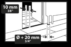 I korridorer skall plankorna/plattorna läggas i trafikriktningen. Plankorna/plattorna skall installeras så att bredden på plankorna/plattorna är större än en halv planka/platta.