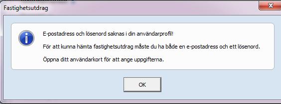 LÖSENORD FÖR DIN SÄKERHET För att använda tjänsten fastighetsutdrag krävs ett lösenord.