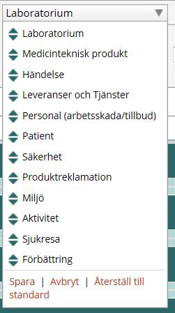 Då pilarna framför respektive typ kommer fram, använd