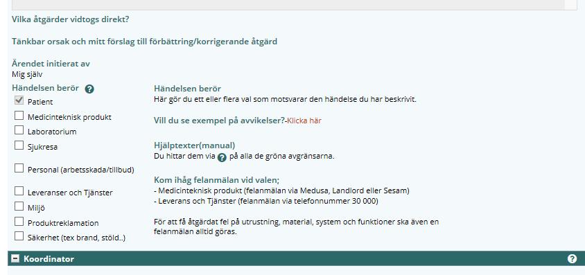 för hantering av avvikelser i systemet AvIC Gäller för: Sida 32 av 82 4.