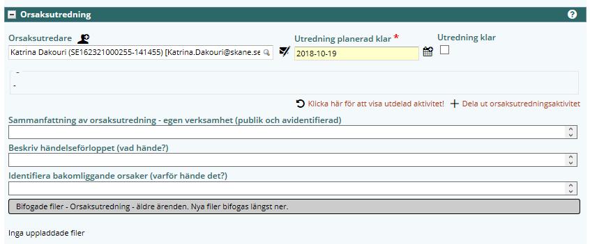 för hantering av avvikelser i systemet AvIC Gäller för: Sida 48 av 82 4. Föreslå åtgärd. Ett åtgärdsförslag per fält. Initialt är Inga åtgärdsförslag förvalda. Vid behov ändra till Förslag på åtgärd.