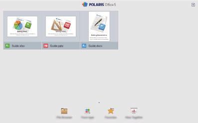 Verktyg POLARIS Office 5 Använd programmet för att redigera dokument i olika format, inklusive kalkylblad och presentationer. Tryck lätt på POLARIS Office 5 på programskärmen.