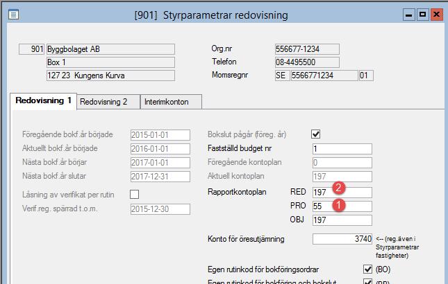 BUDGETNAMN Då en prognos sparas i Vitec Ekonomi lagras värden även i budget/prognosen i 3L Pro så att man kan få ut jämförelsesiffror på de rapporter som finns där.