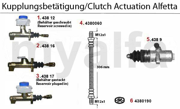 1 43812 Kupplungsgeberzylinder Alfetta,Giulietta,GTV 2.