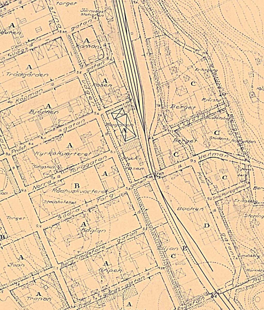 KARTBILAGA 1 Område som berörs av ändring av detaljplan, Stadsplan för