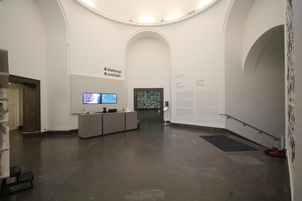 Konsthallen Nulägesbeskrivning Interiör Byggnadens interiör är till stora delar väl bevarad med tidstypisk 20-tals gestaltning såväl i helhet som i detaljer.