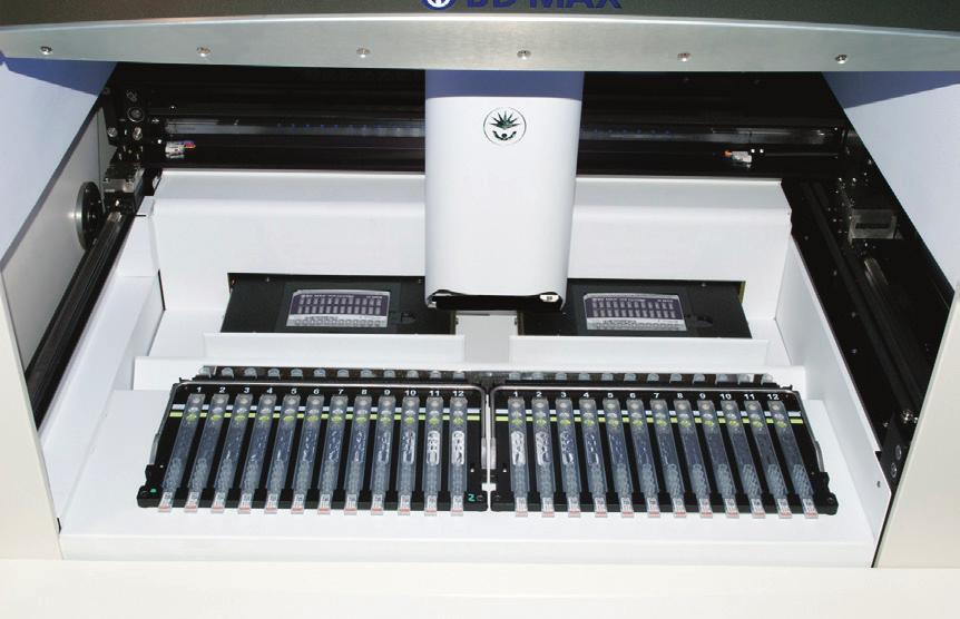 BD MAX PCR-kassetterna används baserat på körningar OCH ställ (1 körning per kassett och 1 kassett per ställ).