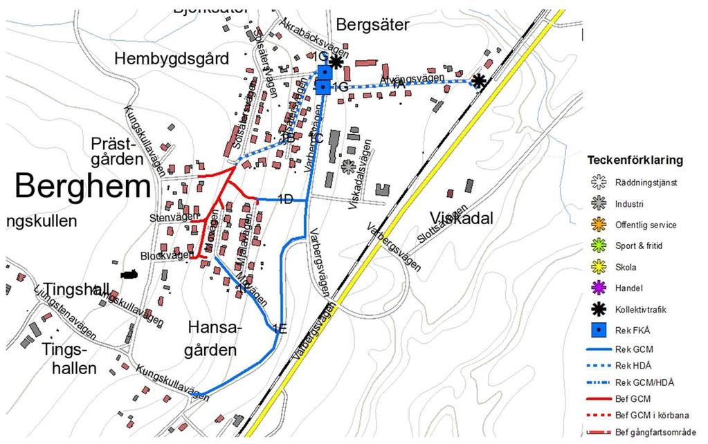 Karta över Berghem med