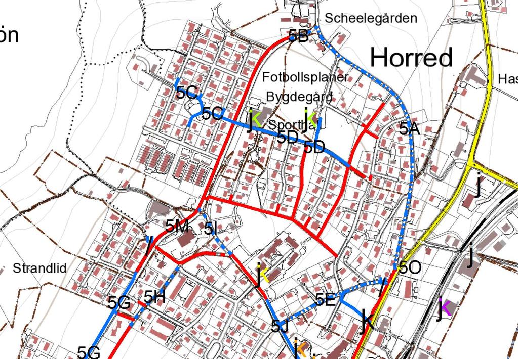 Karta över Horred med