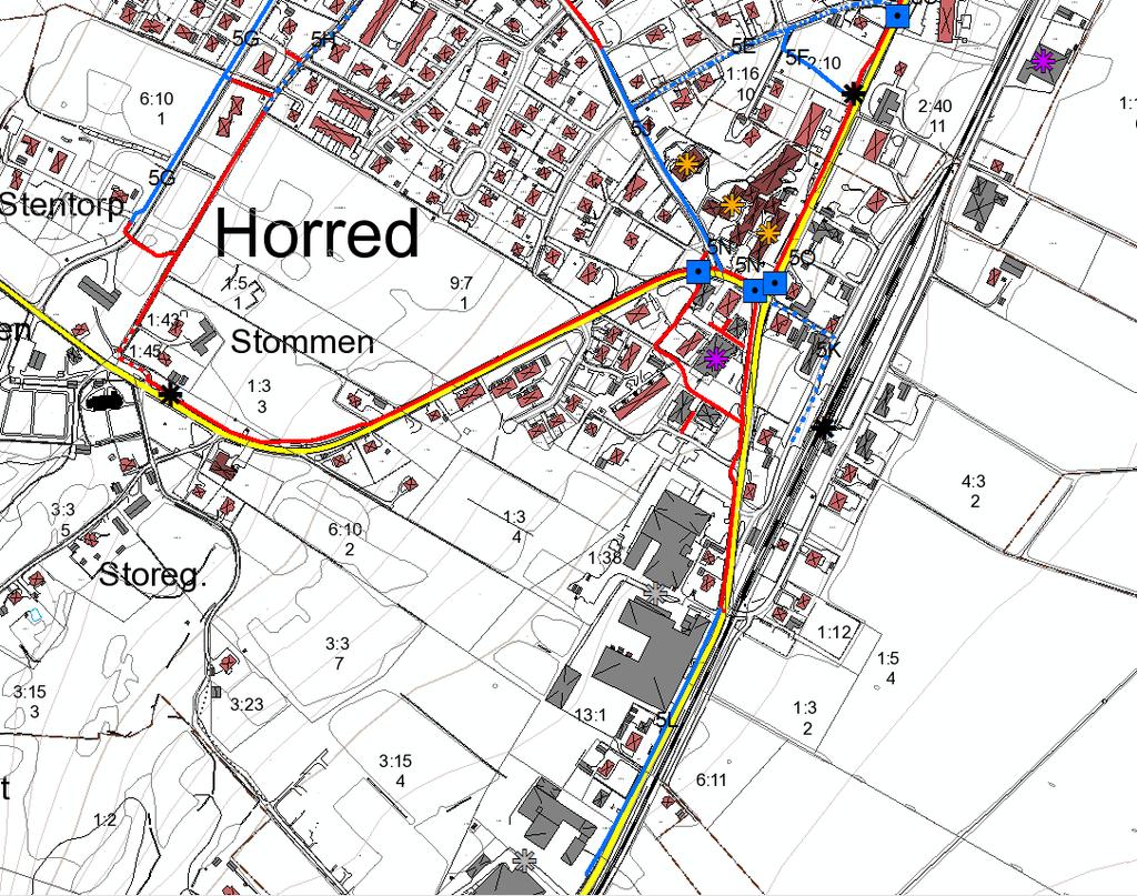 Karta över Horred med